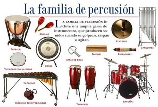instrumentos de percusion. Los instrumentos de percusión